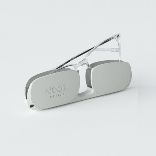 法國NOOZ 時尚造型老花眼鏡(鏡腳便攜款)方-透明