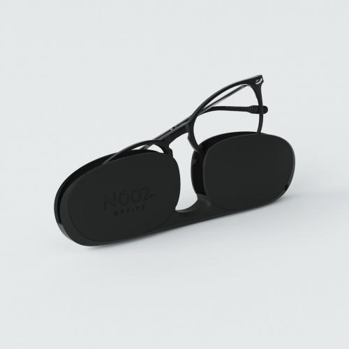 法國NOOZ 時尚造型老花眼鏡(鏡腳便攜款)圓-黑