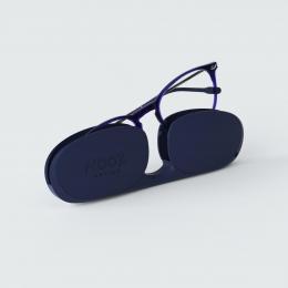 絕版不再進貨｜法國NOOZ 時尚造型老花眼鏡(鏡腳便攜款)圓-深藍色