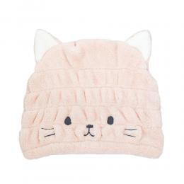 85折｜日本CB Japan 動物造型超細纖維浴帽-小貓粉