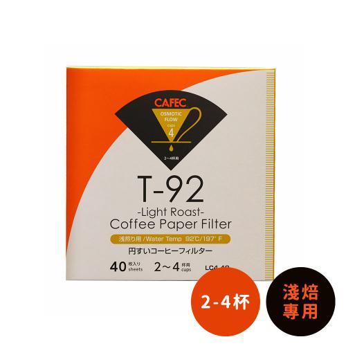 日本CAFEC 淺焙專用盒裝濾紙40張-2-4杯