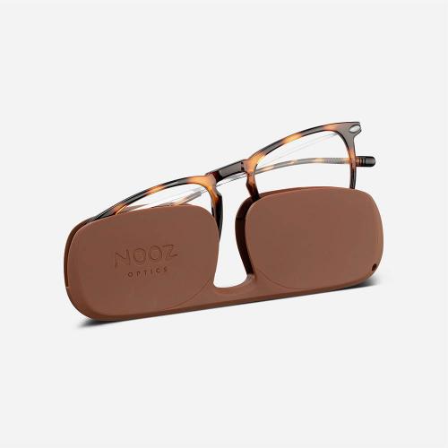 法國NOOZ 攜帶型平光閱讀眼鏡(抗藍光)方-玳瑁色