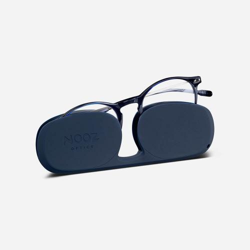 法國NOOZ 攜帶型平光閱讀眼鏡(抗藍光)圓-深藍色