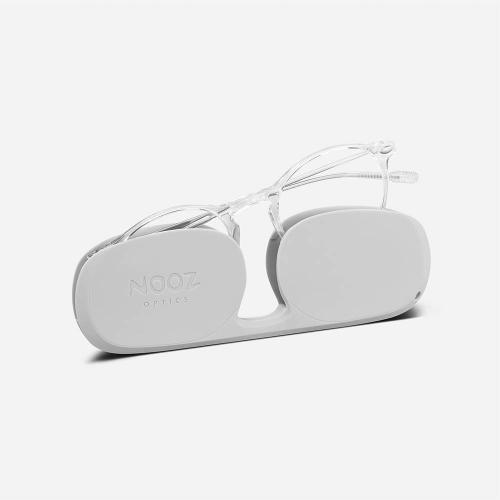 法國NOOZ 攜帶型平光閱讀眼鏡(抗藍光)圓-透明色