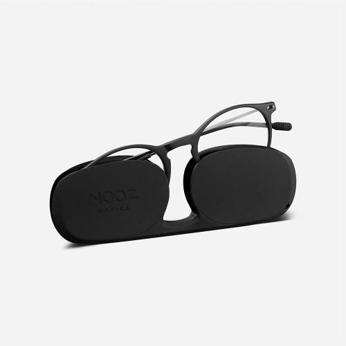 法國NOOZ 攜帶型平光閱讀眼鏡(抗藍光)圓-霧黑色