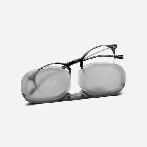 法國NOOZ 攜帶型平光閱讀眼鏡(抗藍光-雙色漸變)圓-黑色透明