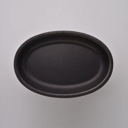 2件79折｜日本 AOYOSHI 青芳製作所 仿舊霧黑不銹鋼橢圓餐盤-20.8cm