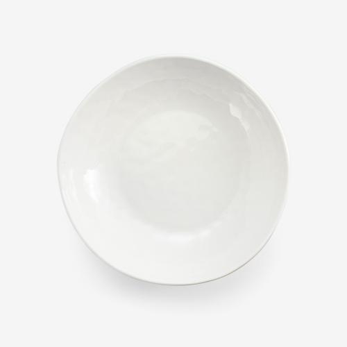WAGA 日式淨白波紋 陶瓷圓盤19cm