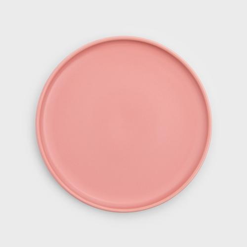 WAGA 日式啞光粉釉 陶瓷圓盤20cm-嫣紅粉