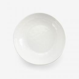 激美預購-14天到貨｜WAGA 日式淨白波紋 陶瓷圓盤19cm