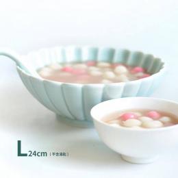 安達窯 青瓷 菊花瓣碗-L