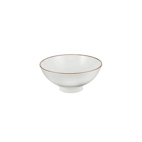 日本 白山陶器 白磁千段 飯碗 3.5寸
