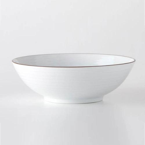 日本 白山陶器 白磁千段 碗公1100ml
