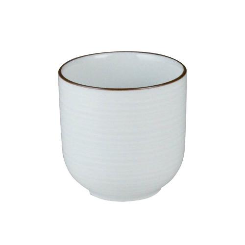 日本 白山陶器 白磁千段 茶杯230ml