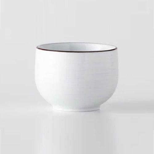 日本 白山陶器 白磁千段 煎茶杯190ml