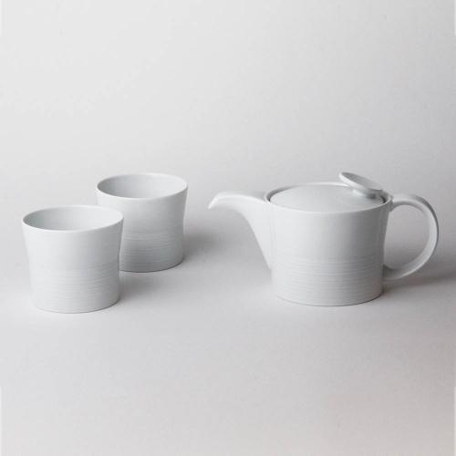 日本 白山陶器 麻紋 飲茶組-白