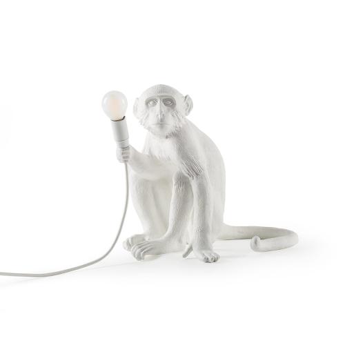 義大利seletti 猴子坐姿造型燈-白