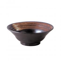 9折｜日本 昭和製陶 笠形拉麵碗-黑結晶