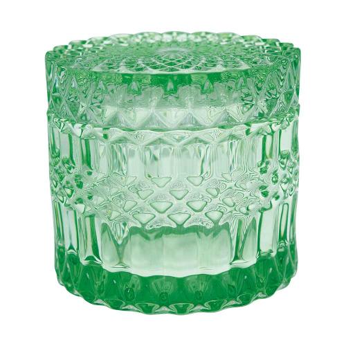 丹麥GreenGate Green 圓形附蓋玻璃儲物罐-M