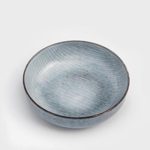 WAGA 日式青玄手作  陶瓷湯盤17.5cm