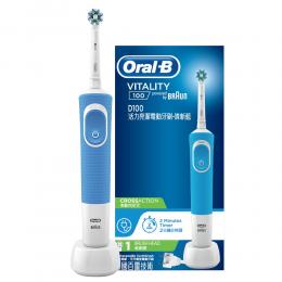 德國百靈 Oral-B 活力亮潔電動牙刷D100-清新藍