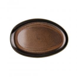 歐系餐瓷2件7折｜德國 Rosenthal Junto 造型橢圓盤28.5cm-棕銅