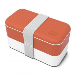 出清6折｜法國Monbento Original雙層餐盒-磚紅橘/白