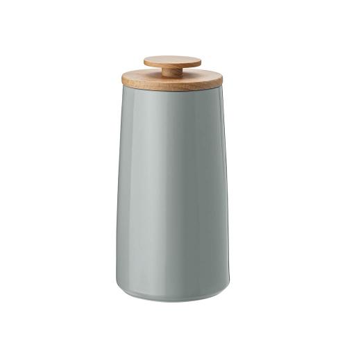 丹麥 Stelton Emma石陶儲物罐(附木蓋)-淺灰