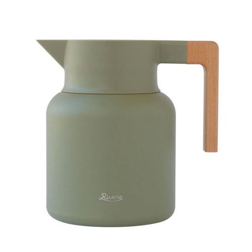 日本 Rivers THERMO JUG KEAT 真空保溫壺1600ml-卡其綠