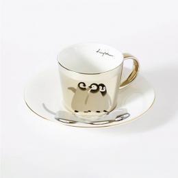 韓國 Luycho 鏡面倒影咖啡杯組-企鵝寶寶