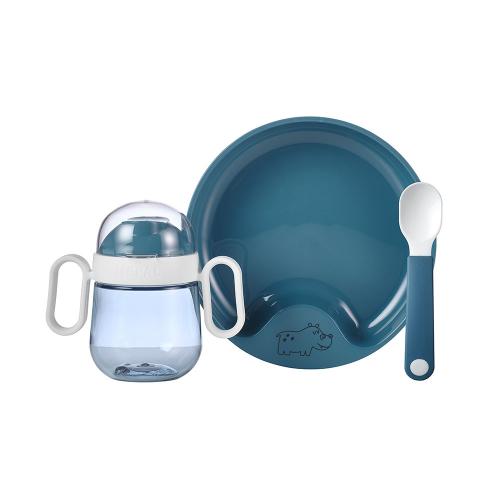荷蘭 Mepal mio 餐匙盤水壺三件組-海藍
