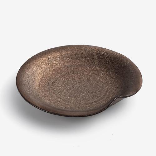WAGA 日式銅釉流金 陶瓷小盤14.5cm