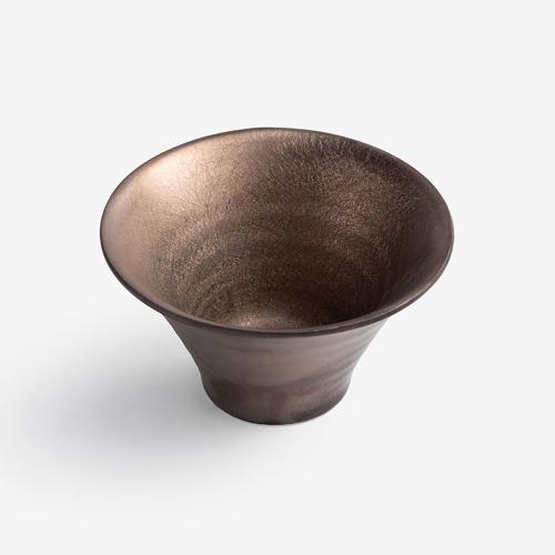 WAGA 日式銅釉流金 陶瓷沙拉碗12.5cm