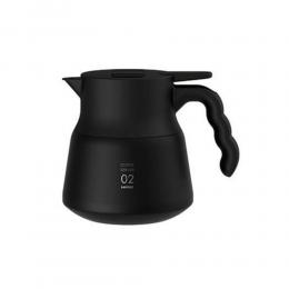 日本HARIO V60 不鏽鋼保溫咖啡壺PLUS 600ml-黑