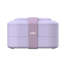 9折｜加拿大 utillife 輕巧雙層餐盒-薰衣草紫