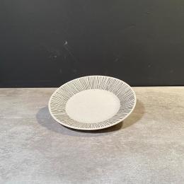 日本燒陶食器｜日本 羽白靖十草 皿 18.5cm