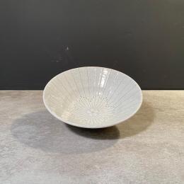 日本燒陶食器｜日本 白十草櫻 碗 20cm