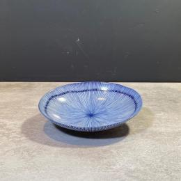 日本燒陶食器｜日本 輕量細十草 橢圓盤 19.5cm