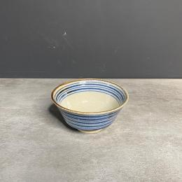 日本燒陶食器｜日本 美濃燒 藍染渦旋紋碗 12.5cm