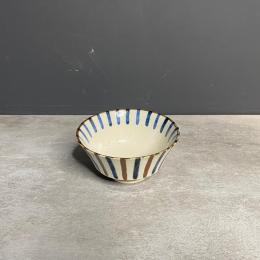 日本燒陶食器｜日本 美濃燒 藍染彩十草碗 12.5cm