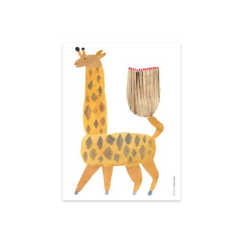丹麥 OYOY 手繪風格海報30x40-諾亞長頸鹿