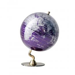 限定85折｜SkyGlobe 5吋深紫色金屬底座地球儀(英文版)