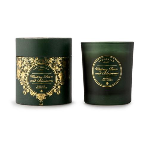 瑞典VICTORIAN 圓盒香氛蠟燭-梨與花香