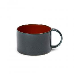 85折｜比利時 SERAX ALG 咖啡杯-深藍(內層鏽紅)