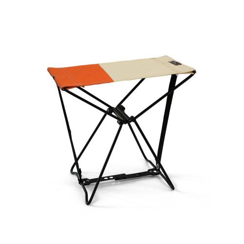 日本 amabro MINI 輕巧摺疊椅-米白x橘