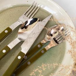 2件8折｜法國 Sabre Paris Bistrot 法式復古餐刀24cm-蕨綠