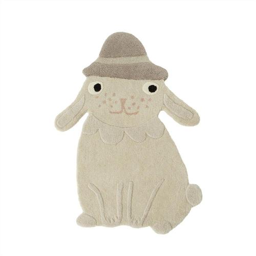 丹麥 OYOY 造型手工羊毛地毯-雀斑小兔