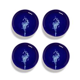 歐系餐瓷2件7折｜比利時 SERAX OTTO 圓盤XS-靛藍/白洋薊(4入禮盒組) 16cm