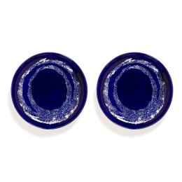 歐系餐瓷2件7折｜比利時 SERAX OTTO 圓盤S-靛藍/白圈(2入禮盒組) 19cm