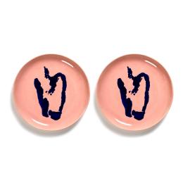 歐系餐瓷2件7折｜比利時 SERAX OTTO 圓盤M-粉紅/黑蘋果(2入禮盒組) 22.5cm